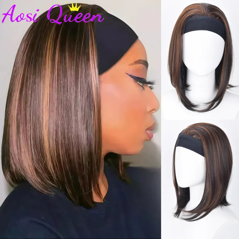 Ombre Bob Headband Wig