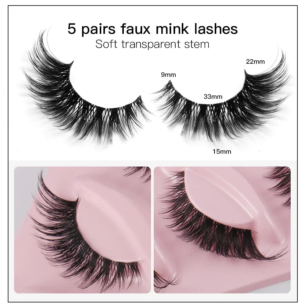 Cat Eye Lashes Cat Eye Faux Lashes Set Lightweight & Lifted